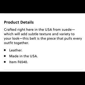 J. Crew Accessories - Jcrew suede belt like new J. Crew Accessories - Jcrew suede belt like new